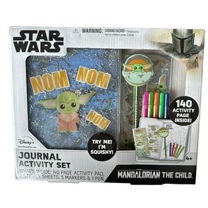 Star Wars Mandalorian The Child Journal Activity Set Includes Stickers - Markers
